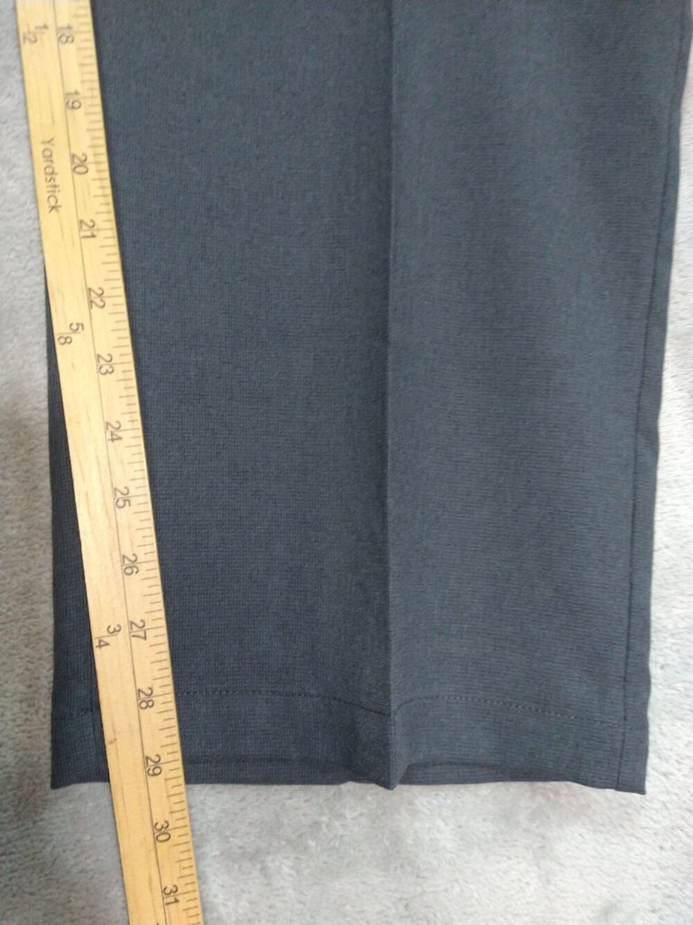 Haggar Dress Pants Mens 44x29 Gray Cool Right Performance Flex Classic Fit Flat - Picture 5 of 10
